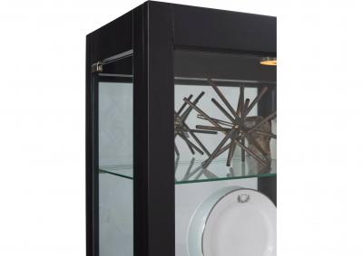 MODERN CURIO CABINET BLACK ONYX FINISH,PULASKI FURNITURE CORPORATION