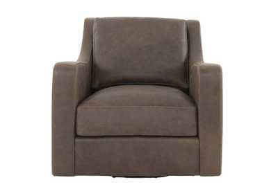 Image for BONAVENTURA WALNUT LEATHER SWIVEL CHAIR