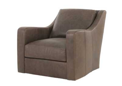 BONAVENTURA WALNUT LEATHER SWIVEL CHAIR,BERNHARDT