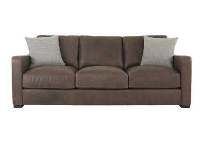 BONAVENTURA WALNUT LEATHER SOFA,BERNHARDT