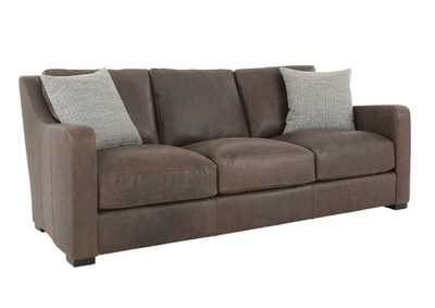BONAVENTURA WALNUT LEATHER SOFA,BERNHARDT