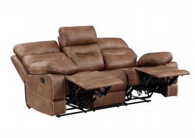 RUDGER CHESTNUT RECLINING SOFA,STEVE SILVER COMPANY