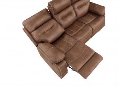 RUDGER CHESTNUT RECLINING SOFA,STEVE SILVER COMPANY