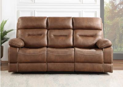 RUDGER CHESTNUT RECLINING SOFA,STEVE SILVER COMPANY