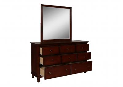 TAMARACK CHERRY DRESSER AND MIRROR,NEW CLASSIC HOME FURNISHING II