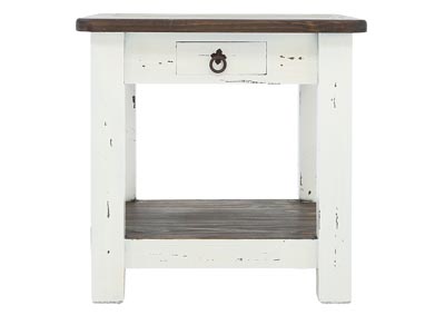 LAWMAN WHITE ACCENT TABLE,ARDENT HOME