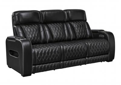 BOYINGTON BLACK P3 POWER SOFA WITH MASSAGE, HEAT, AND LED LIGHTING,ASHLEY FURNITURE INC.