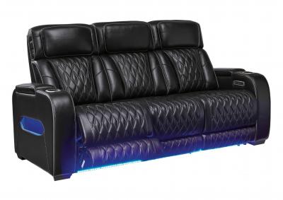 BOYINGTON BLACK P3 POWER SOFA WITH MASSAGE, HEAT, AND LED LIGHTING,ASHLEY FURNITURE INC.