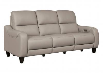 MERCOMATIC GRAY LEATHER 2P POWER RECLINING SOFA,ASHLEY FURNITURE INC.