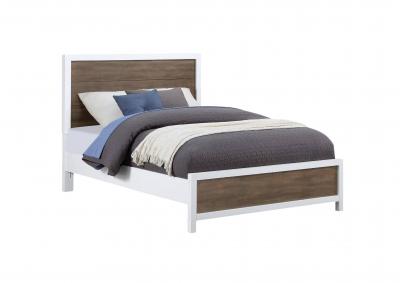 DAUGHTREY WHITE FULL PANEL BED