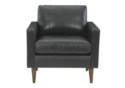 Image for TRAFTON CHARCOAL LEATHER CHAIR