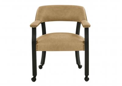 Image for RYLIE BLACK DINING ARM CHAIR WITH CASTERS