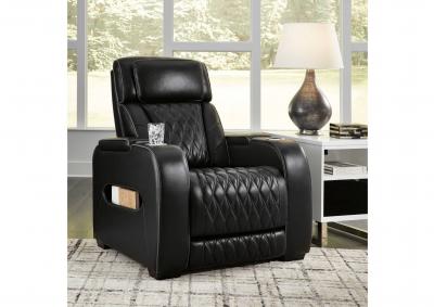 BOYINGTON BLACK P3 POWER RECLINER WITH MASSAGE, HEAT, AND LED LIGHTING,ASHLEY FURNITURE INC.