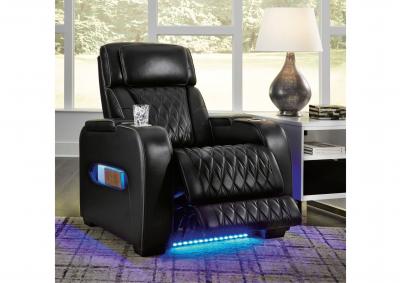 BOYINGTON BLACK P3 POWER RECLINER WITH MASSAGE, HEAT, AND LED LIGHTING,ASHLEY FURNITURE INC.