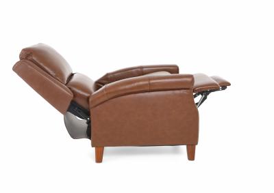 CARENTON CARAMEL LEATHER PUSH BACK RECLINER,CHEERS