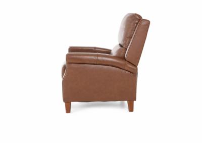 CARENTON CARAMEL LEATHER PUSH BACK RECLINER,CHEERS