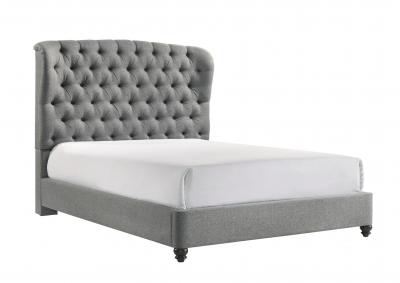 LINDA GREY QUEEN BED,CROWN MARK INT.