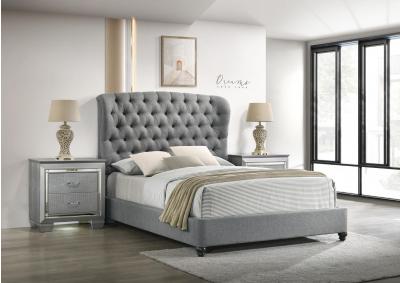 LINDA GREY QUEEN BED,CROWN MARK INT.