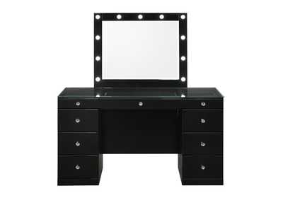 Image for AVERY BLACK VANITY WITH LED MIRROR