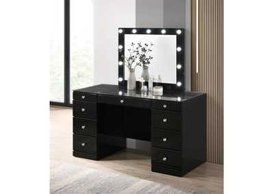 AVERY BLACK VANITY WITH LED MIRROR,CROWN MARK INT.