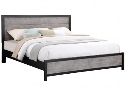 Image for DAUGHTREY BLACK KING PANEL BED