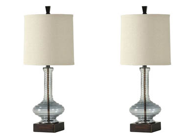 Image for RIBBED GLASS LAMP