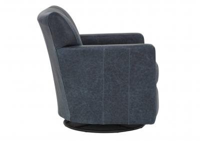 CAROLY INDIGO LEATHER SWIVEL GLIDER,BEST CHAIRS INC