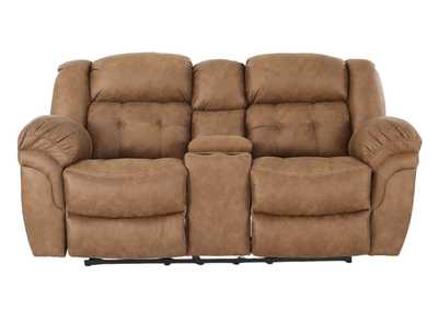 Image for HAYGEN ALMOND RECLINING LOVESEAT WITH CONSOLE