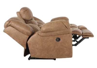 HAYGEN ALMOND RECLINING LOVESEAT WITH CONSOLE,HOMESTRETCH