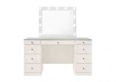 Image for AVERY WHITE VANITY WITH LED MIRROR