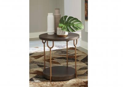 BRAZBURN ROUND END TABLE,ASHLEY FURNITURE INC.