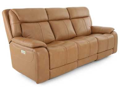 XARA BUTTERNUT LEATHER POWER SOFA,MOTM