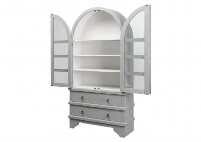 VITO GREY/WHITE DISPLAY CABINET,ARDENT HOME