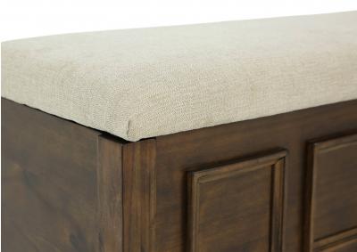 ANNA LINEN UPHOLSTERED STORAGE BENCH,CHAIRS AMERICA