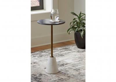 CARAMONT BLACK MARBLE TOP ACCENT TABLE,ASHLEY FURNITURE INC.