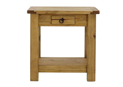 LAWMAN LIGHT WAX ACCENT TABLE
