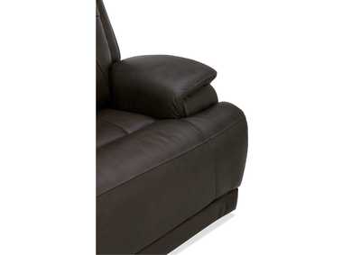 BROCKTON CHOCOLATE LEATHER 3P POWER RECLINER WITH POWER HEADREST AND LUMBAR,KUKA