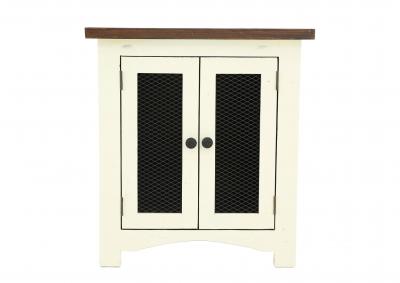 MESH WHITE/TOBACCO END TABLE,ARDENT HOME