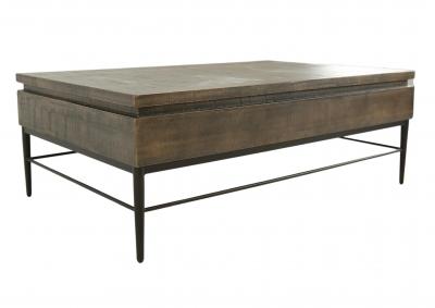 IRON & WOOD COCKTAIL TABLE,FURNITURE SOURCE INTERNATIONAL