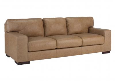 LOMBARDIA TUMBLEWEED LEATHER SOFA,ASHLEY FURNITURE INC.