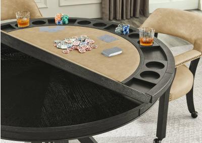 RYLIE BLACK 6PC COUNTER DINING SET W/GAMING TOP,STEVE SILVER COMPANY