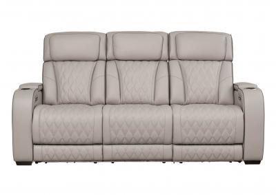 BOYINGTON GRAY P3 POWER SOFA WITH MASSAGE, HEAT, AND LED LIGHTING