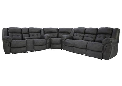 HAYGEN CHARCOAL 3 PIECE 1P POWER SECTIONAL,HOMESTRETCH
