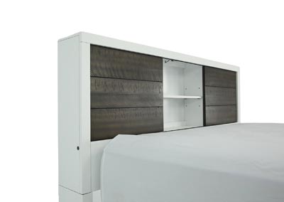 DAUGHTREY WHITE KING BOOKCASE BED,AUSTIN GROUP