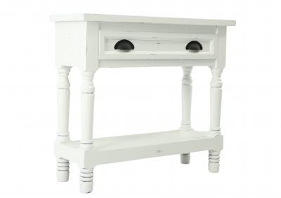 LENORA WHITE ACCENT TABLE,ARDENT HOME