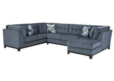 MAXON PLACE NAVY 3 PIECE SECTIONAL