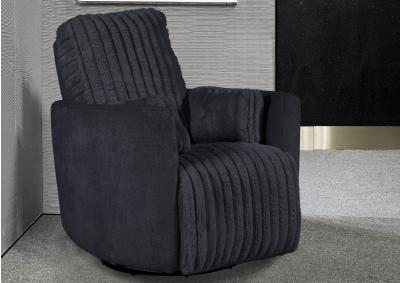 PRESLEY CHARCOAL SWIVEL GLIDER RECLINER,CHEERS