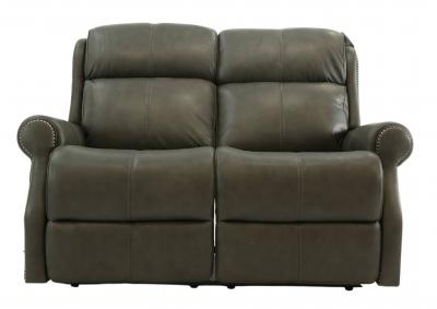 MCGWIRE DOVE LEATHER POWER LOVESEAT