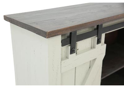 Sterling Barn Door Media Console - Aged Gray/Tobacco,ARDENT HOME