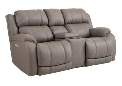 STELLAR GREY 3P POWER LOVESEAT WITH CONSOLE,HOMESTRETCH